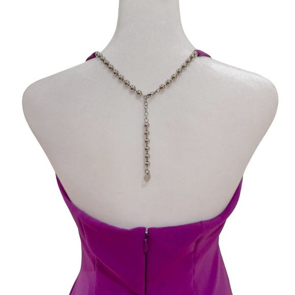 The Attico Dress Evening Gown Side Slit Pink Purple - Picture 4 of 10